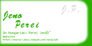 jeno perei business card